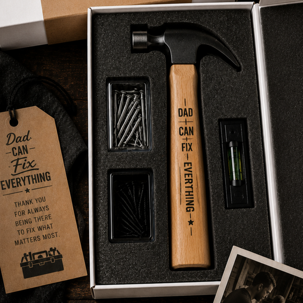 Personalized Dad Hammer Gift Set – Engraved
