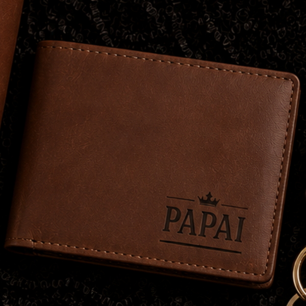 Personalized Leather Wallet for Dad – Custom Engraved Wallet Gift