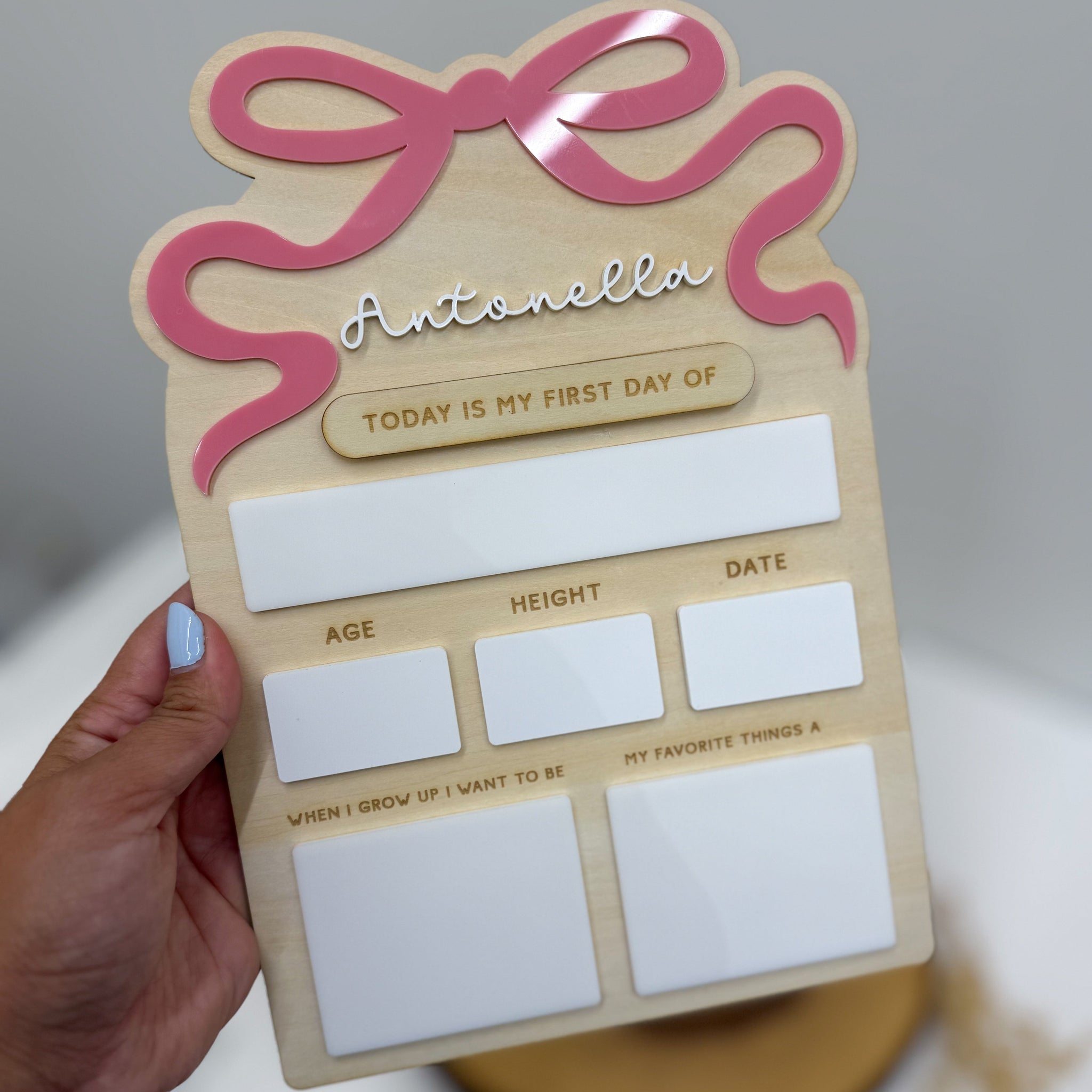 First Day of School Sign – Personalized Name Board