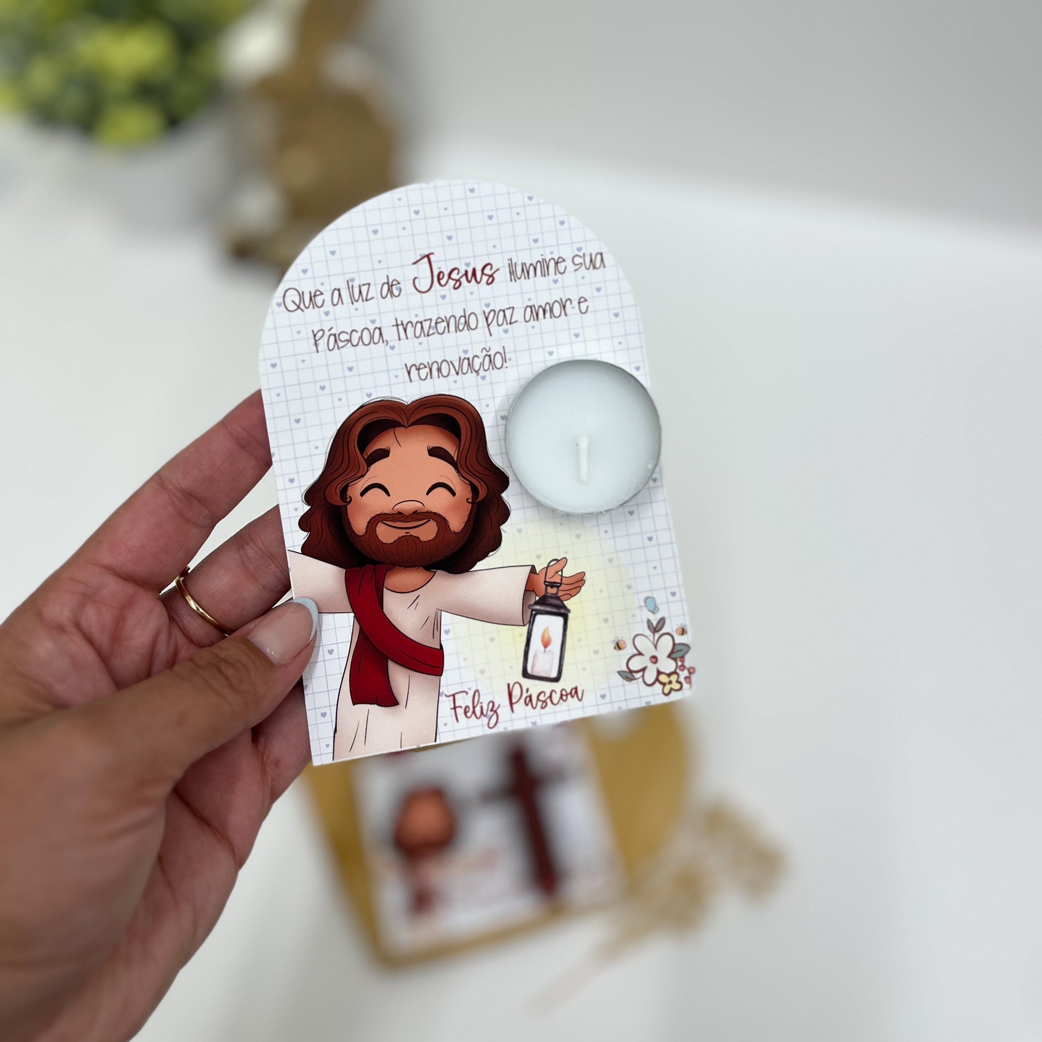 Light in the World Easter Card+ Mini Candle