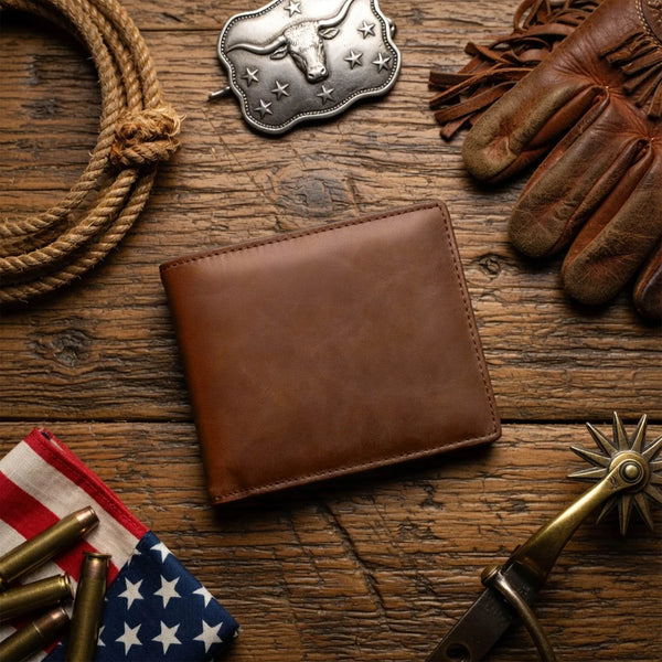 Personalized Leather Wallet for Dad – Custom Engraved Wallet Gift