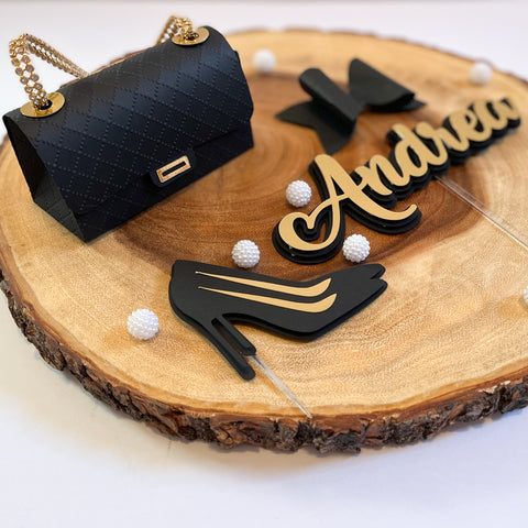Fancy Bag CC Cake Topper