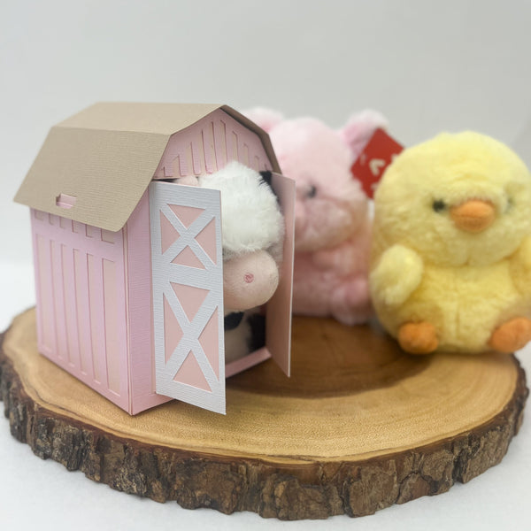 Barn Farm Pink- With Plush Set 10pcs
