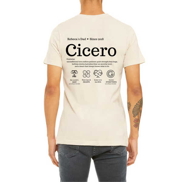 Personalized Father’s Day Shirt – “Rebeca’s Dad” Edition